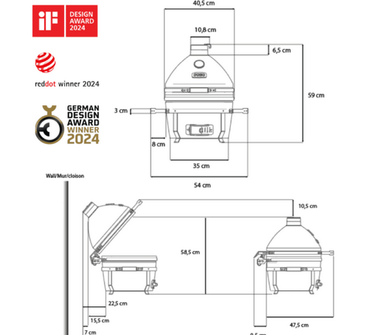 QUATRO M, kamado à poser 16″ / Øint 35cm QUATRO M, kamado à poser 16″ / Øint 35cm – Image 4